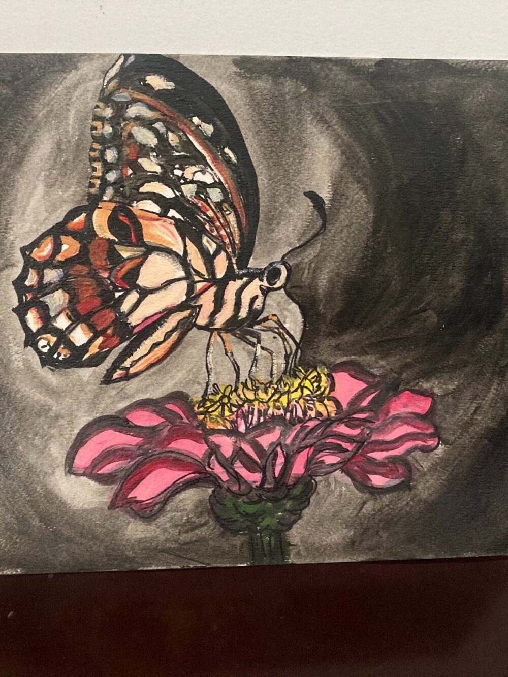 Original Hand Painted Acrylic Painting, "A Beauty", Painted and Signed 15x11 in